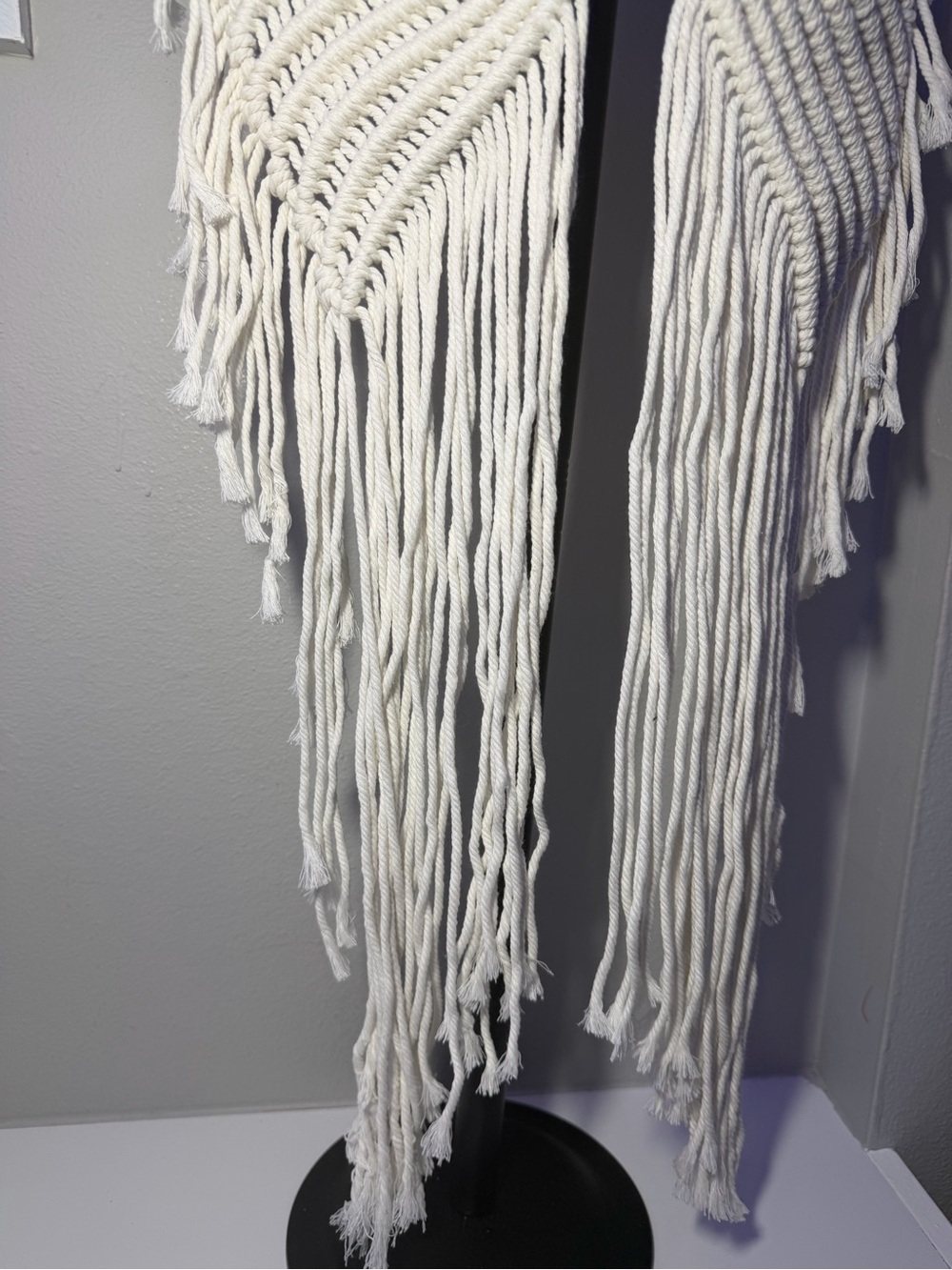 Macrame Angel Wings Dream Catcher in Cream - Picture 6 of 14